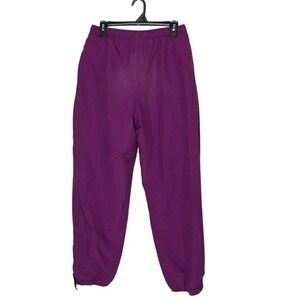 L.L.Bean Kids Purple Nylon Lined Track Pants Joggers Zip Ankle Size XL 18-20